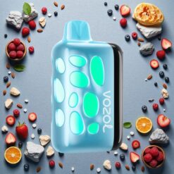 Blå Hindbær Is VOZOL RAVE 40000 Disposable Vape 270 Graders Vibrant Glow 20/50mg/ml