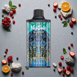 Blå Hindbær Vapsolo Super 15000 Puffs 850mah Mesh Coil Type-C 40ml
