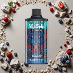 Blåbær Is Vapsolo Super 15000 Puffs 40ml 850mah Type-C