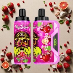 Frisky Kirsebær VapSolo VIKING 12000 Puffs Type-C 22ml 20mg/50mg Display