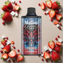 Jordbær Is Vapsolo Super 15000 Puffs 850mah Mesh Coil Type-C