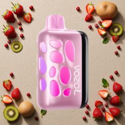 Jordbær Kiwi VOZOL RAVE 40000 20/50mg/ml Nikotin 270 Grader Vibrant Glow Design 1000mAh Batteri Kapacitet