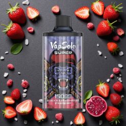 Sort Is Dragefrugt Jordbær Vapsolo Super 15000 Puffs 40ml 850mah Type-C