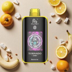 Banana Is (Bananas Is) Fumot Tornado 25000 Puffs 20ml Opladbar Skærm Type-C