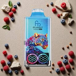 Blåbær Hindbær Fumot Leopard 40000 Puffs Type-C Opladning Digital Tube Oliekraftdisplay