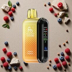 Blåbær Hindbær Fumot Tornado 20000 Puffs Dobbelt Mesh Spole Smart-skærm