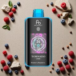 Blåbær Hindbær Fumot Tornado 25000 Puffs HD Skærm 700mAh Genopladelig Batteri