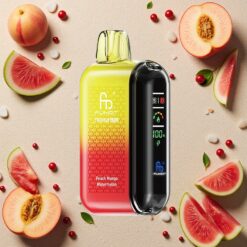 Fersken Mango Vandmelon Fumot Tornado 20000 Puffs Dobbelt Mesh Spole