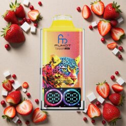 Jordbær Is Fumot Leopard 40K Puffs 0% 2% 3% 5% Nikotin 700mAh Dual Mesh Type-C Digital Tube Olie Effekt Display