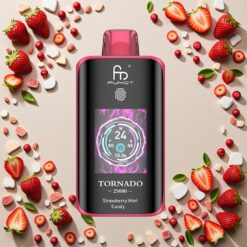 Jordbær Mynte Slik Fumot Tornado 25000 Puffs HD Skærm 700mAh Genopladelig Batteri