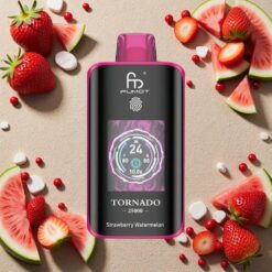Jordbær Vandmelon Fumot Tornado 25000 Puffs HD Skærm 700mAh Genopladelig Batteri 20ml Forfyldt E-væske Type-C Opladning
