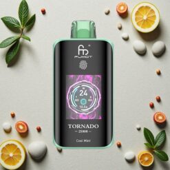 Kølig Mynte Fumot Tornado 25000 Puffs HD Skærm 20ml 700mAh Genopladelig