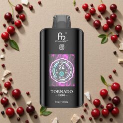 Kirsebær Cola Fumot Tornado 25000 Puffs HD Skærm 700mAh Genopladelig Batteri