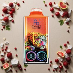 Kirsebær Is Fumot Leopard 40K Puffs Dual Mesh Digital Tube Type-C 0% 2% 3% 5% Nikotin