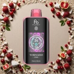 Kirsebombe Bomb Fumot Tornado 25000 Puffs 20ml HD Skærm Type-C Opladning