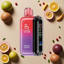 Kiwi Passionsfrugt Guava Fumot Tornado 20000 Puffs Dobbelt Mesh Spole