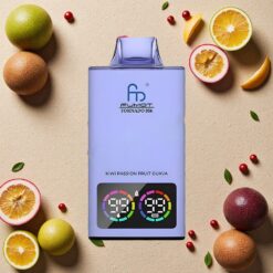 Kiwionfrugt Passionsfrugt Guava Fumot Tornado 35000 Pust Dobbelt Mesh Spole E-væske indikator VariableRGB-lys