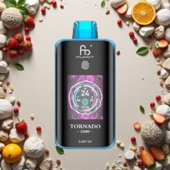 Lys Is Fumot Tornado 25000 Puffs HD Skærm 700mAh Genopladelig 20ml Type-C