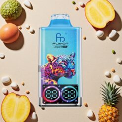 Peachy Mango Ananas Fumot Leopard 40K Puffs 0% 2% 3% 5% Nikotin 700mAh Dual Mesh Type-C Digital Tube Oliekraftdisplay