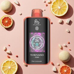 Pink Citron Fumot Tornado 25000 Puffs HD Skærm 700mAh Genopladelig Batteri 20ml Forfyldt E-væske Type-C Opladning