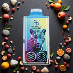 Sort Drage Is Fumot Leopard 40.000 Puffs 0% 2% 3% 5% Nikotin Digital Tube