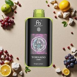 Vindrue Citron Fumot Tornado 25000 Puffs HD Skærm 700mAh Genopladelig